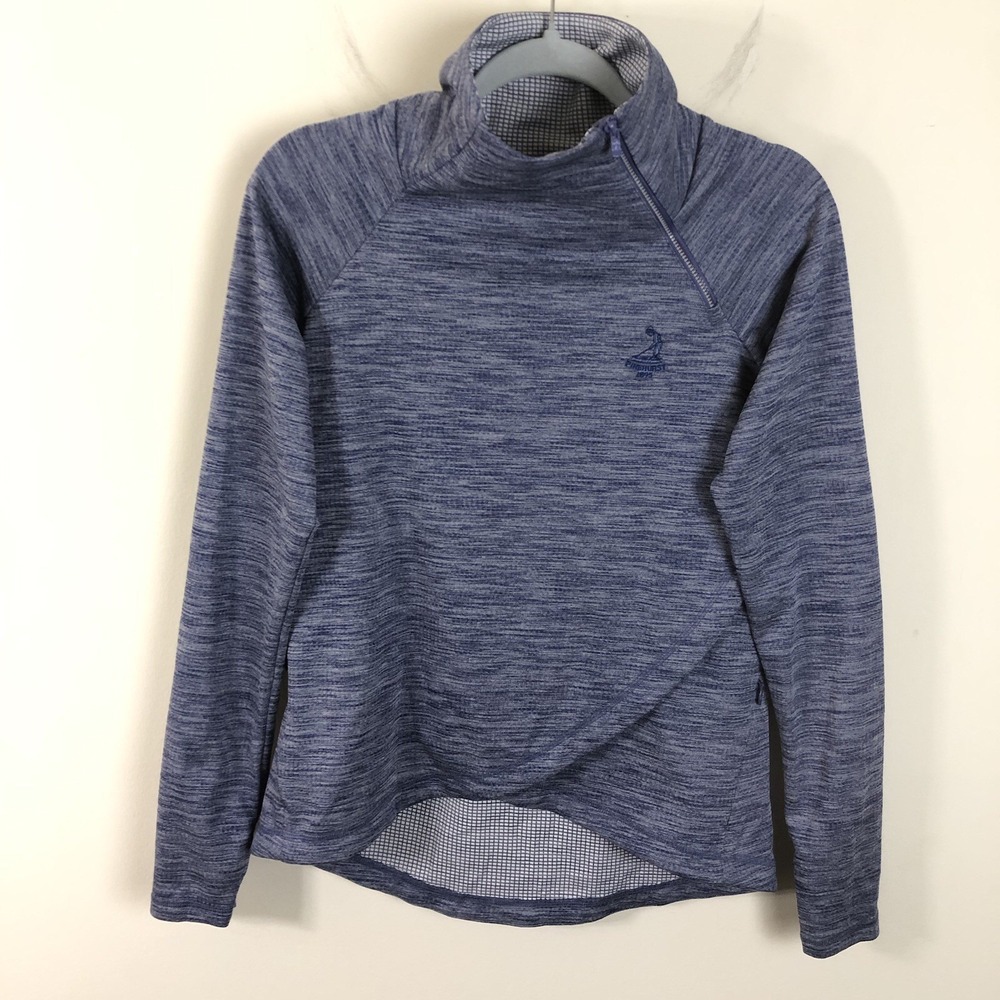 IBKÜL Asymmetrical 1/4 Zip Pullover Sweatshirt Women's M Blue Active Golf Tennis